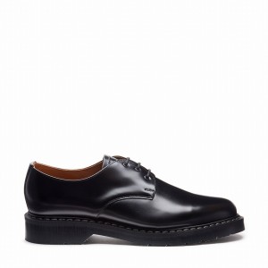 Solovair Hi-Shine Uomo Scarpe Gibson Nere | S3-995-BK-G-030