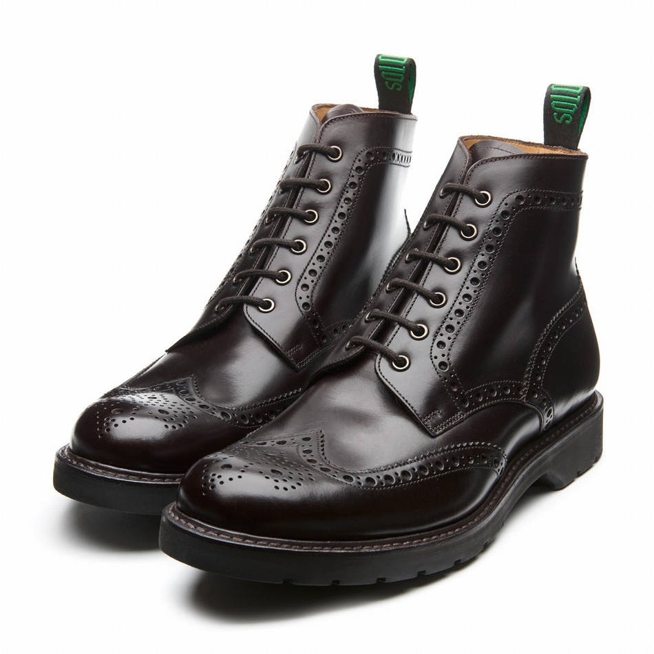 Solovair 6 Eye Derby Uomo Stivali Brogue Marroni | LS6-019-BNG-B-060