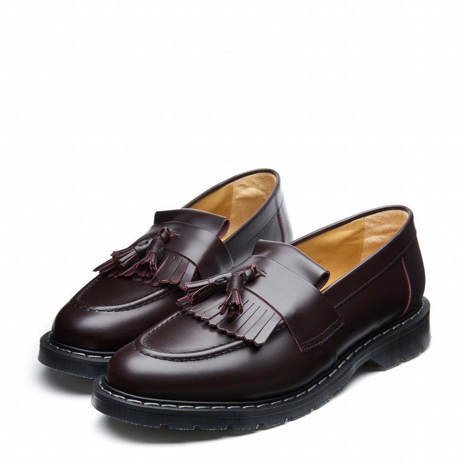 Solovair Cordovan Tassel Uomo Mocassini Bordeaux | S0-1022-COR-G-030