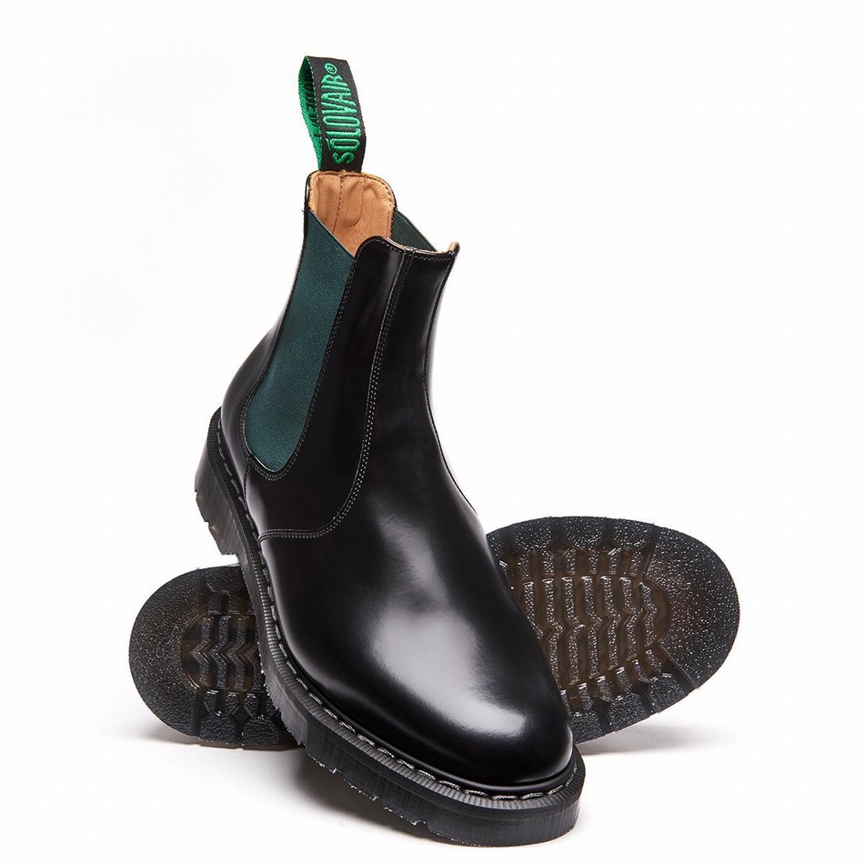Solovair Greasy Donna Stivali Dealer Nere | S0-900-BK-GN-G-030