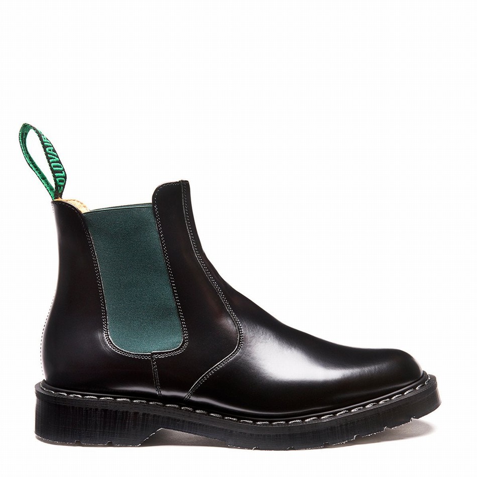 Solovair Greasy Donna Stivali Dealer Nere | S0-900-BK-GN-G-030