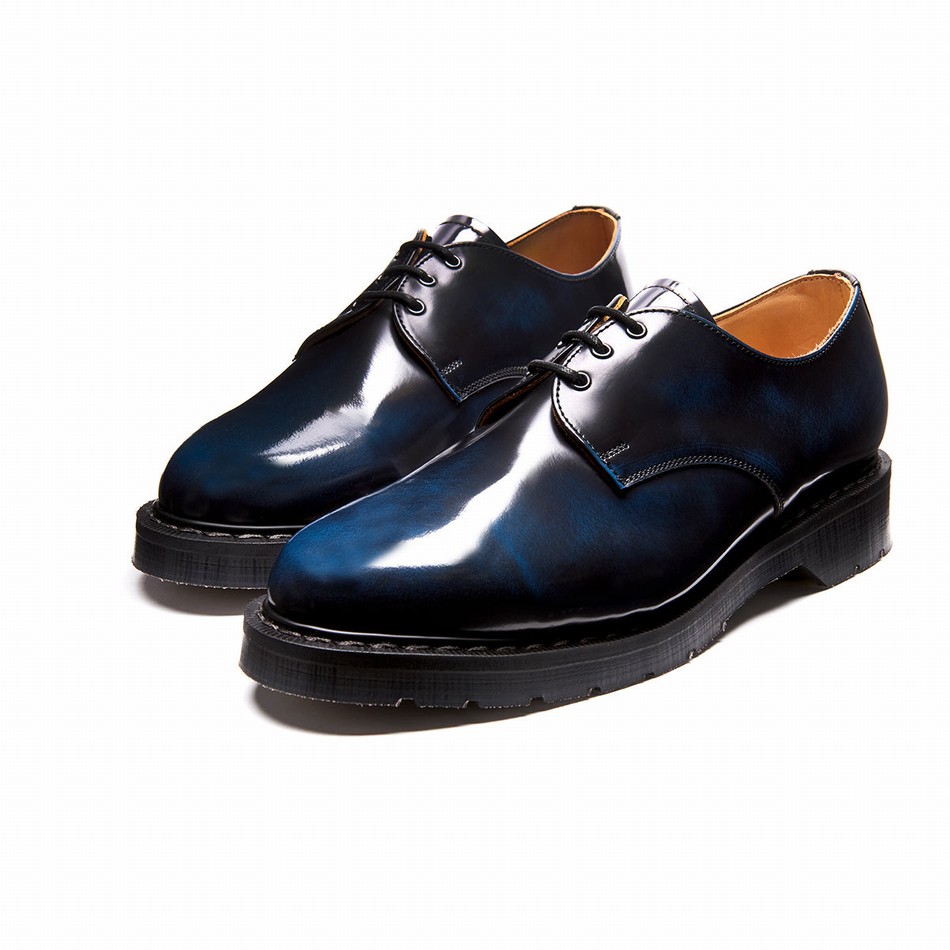 Solovair Rub-Off Uomo Scarpe Gibson Blu Marino | S3-995-NV-RO-G-030