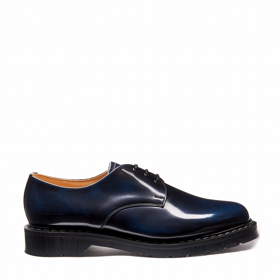 Solovair Rub-Off Uomo Scarpe Gibson Blu Marino | S3-995-NV-RO-G-030