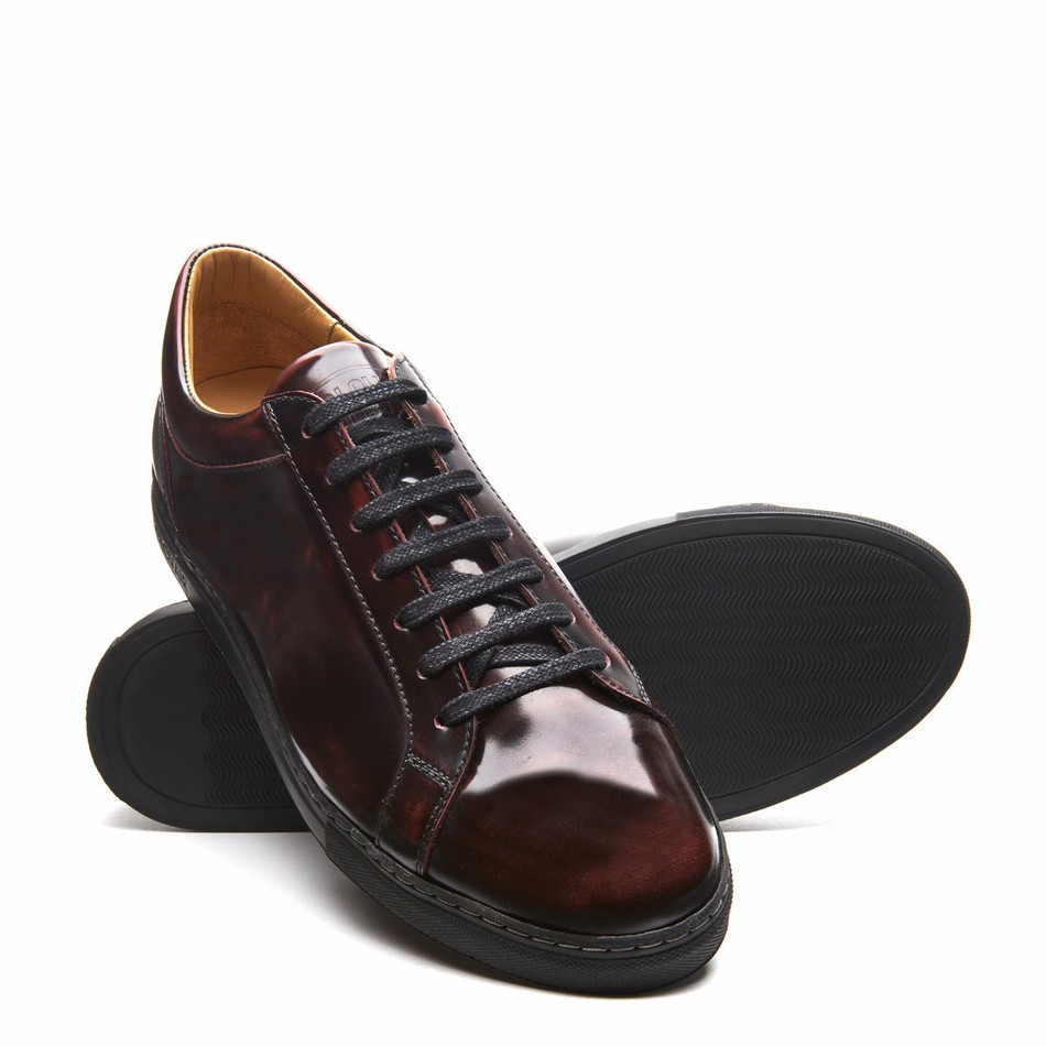 Solovair Rub-off 070 Donna Sneakers Bordeaux | S7-070-BUR-RO-G-030