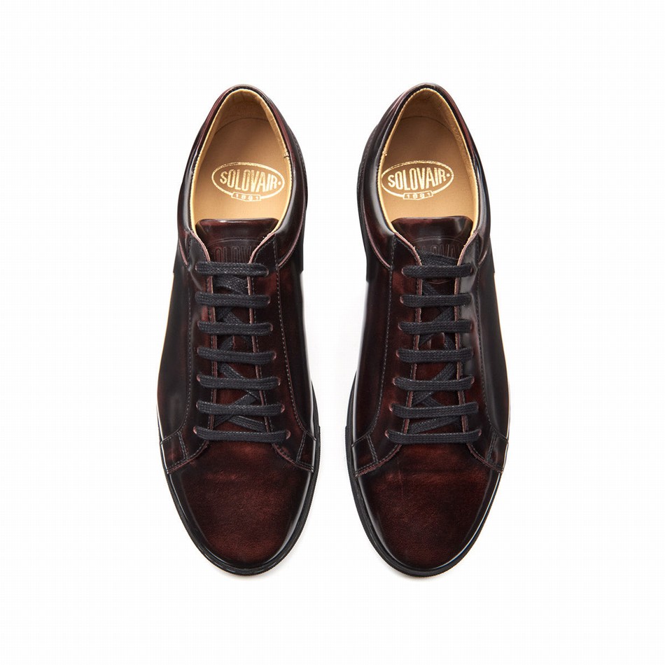 Solovair Rub-off 070 Donna Sneakers Bordeaux | S7-070-BUR-RO-G-030